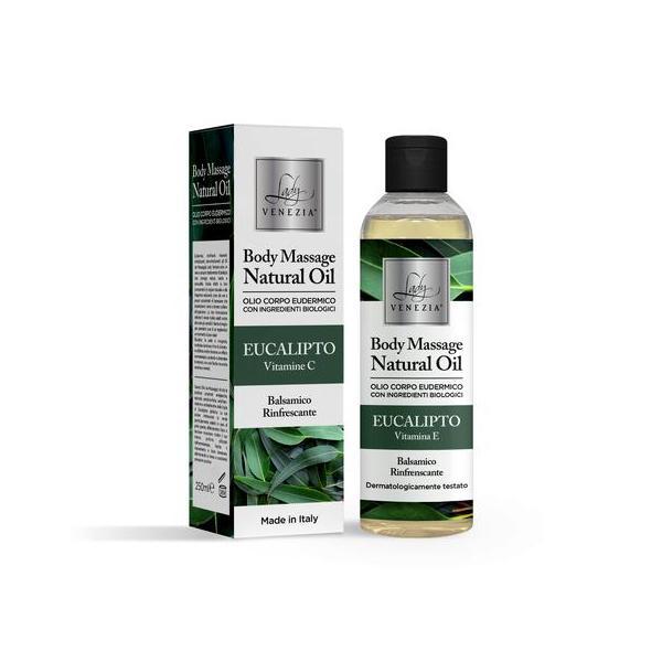 Ulei natural eudermic pentru masaj corporal – Eucalipt, Vitamina E, Lady Venezia, 250 ml