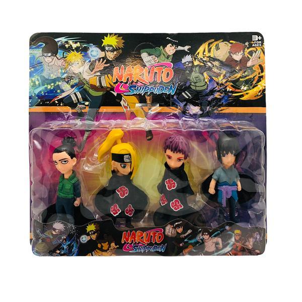 Set 4 Figurine Naruto Shippuden, dimensiune 10 cm, multicolor, 4 personaje diferite, 3 ani