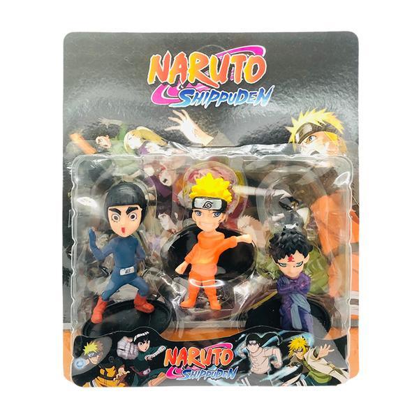 Set 3 Figurine Naruto Shippuden, dimensiune 10 cm, multicolor, 3 personaje diferite, 3 ani