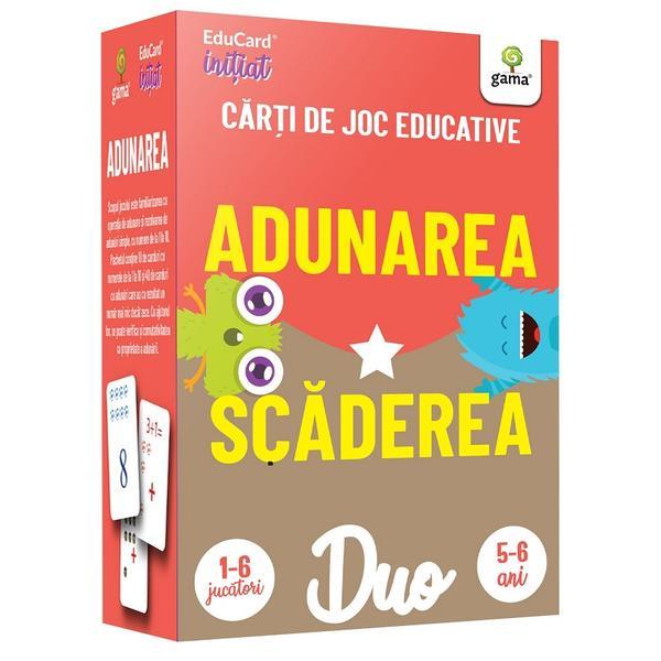 Adunarea. Scaderea. Carti de joc educative, editura Gama