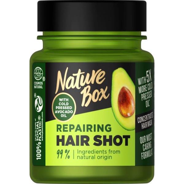 Tratament Concentrat pentru Repararea Parului cu Ulei de Avocado Presat la Rece - Nature Box Repairing Hair Shot with Cold Pressed Avocado Oil, 60 ml