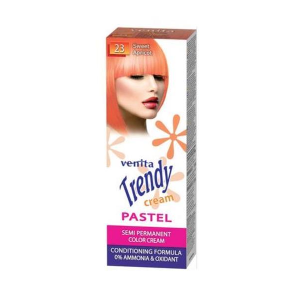 Vopsea de par semipermanenta, Trendy Cream Pastel, Venita, nr. 23, Crema 75ml + Balsam 15ml