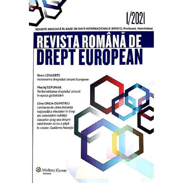 Revista romana de drept european 1/2021, editura Wolters Kluwer