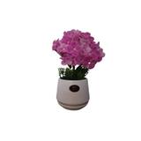 Hortensie roz artificiala decorativa  in ghiveci ceramic, 23 cm