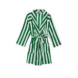 Halat, Victoria's Secret, Logo Short Cozy, Green Stripe, Marime M