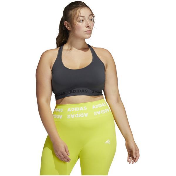 Bustiera femei adidas Training Aeroknit Bra (Plus Size) GL6214, XL, Gri