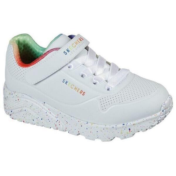 Pantofi sport copii Skechers Uno LiteRainbow Specks 310457L/WMLT, 34, Alb