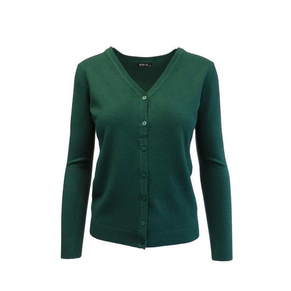 Cardigan, Univers Fashion tricotat fin , inchidere cu 7 nasturi, verde, S-M