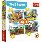 Puzzle 4 in 1. Utilaje constructii