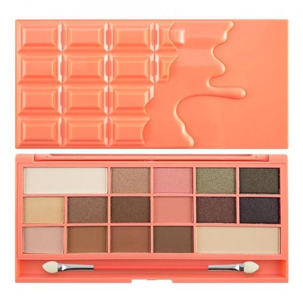 Paleta de farduri Makeup Revolution I Heart Makeup Palette Chocolate, Chocolate and Peaches 22g