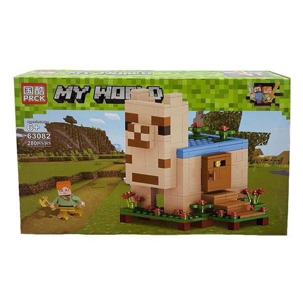 Set de constructie PRCK, MyWorld of Minecraft cu parti mobile, 280 piese