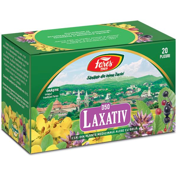 Ceai Laxativ D50 Fares, 20 plicuri