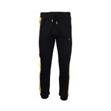 Pantaloni trening barbat Univers Fashion, 2 buzunare laterale si un buzunar la spate cu fermoare, vatuit la interior, negru-galben, L