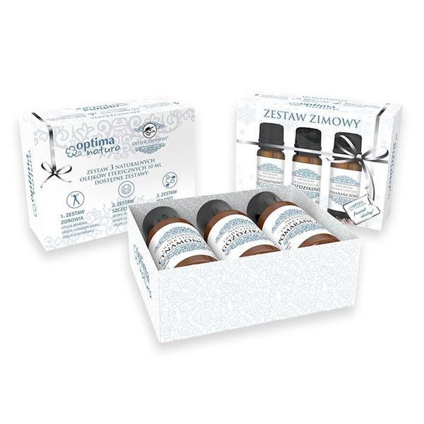 Set uleiuri esentiale Winter, Optima Natura, pentru vreme rece 3 buc x 10 ml