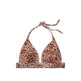 Sutien costum de baie Victoria's Secret, Havana Push-Up Halter Swim Top, Animal print, M INTL