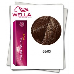 Vopsea fara Amoniac - Wella Professionals Color Touch Plus nuanta 55/03 auriu castaniu deschis intens