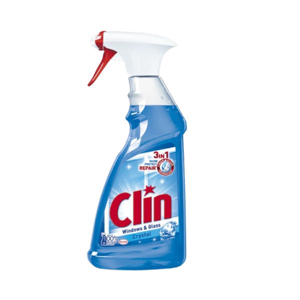 Detergent de Geamuri cu Pulverizator - Clin Windows & Glass Crystal 3 in 1, 500 ml