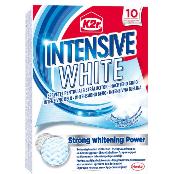 Servetele pentru un Alb Stralucitor - K2r Intensive White Strong Witening Power, 10 servetele