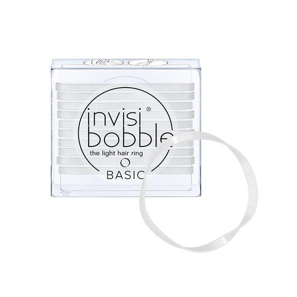 Elastic pentru par InvisiBobble Basic Crystal Clear, 10 buc