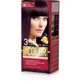 Vopsea Crema Permanenta - Aroma Color 3-Plex Permanent Hair Color Cream, nuanta 08 Violet Mahogany, 90 ml
