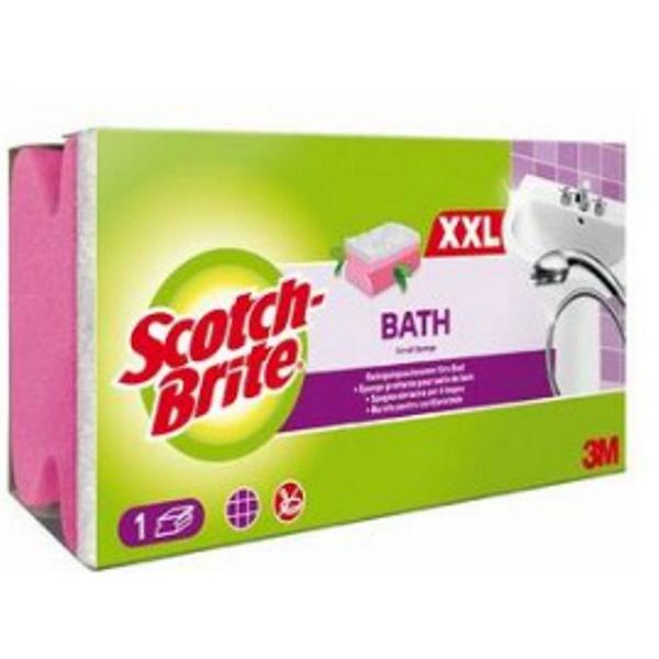 Burete pentru Suprafetele din Baie cu Protectie Unghii - 3M Scotch Brite XXL Bath Scrub Sponge, 1 buc