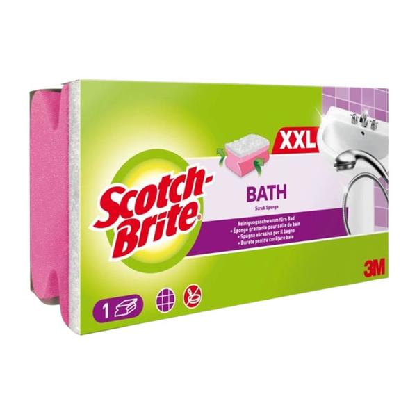 Burete pentru Suprafetele din Baie cu Protectie Unghii - 3M Scotch Brite XXL Bath Scrub Sponge, 1 buc