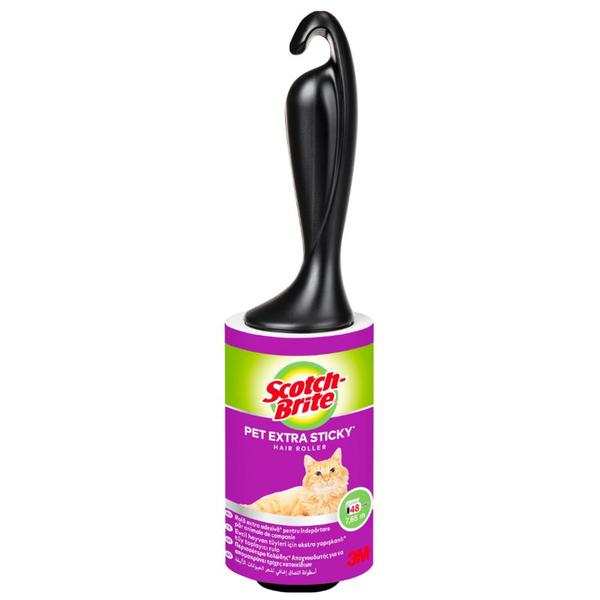 Rola pentru Scame si Par de Animale Super Adeziva - 3M Scotch-Brite Pet Extra Sticky, 1 buc