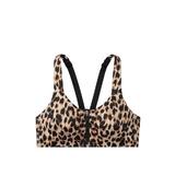 Bustiera sport dama, Victoria's Secret, Knockout Maximum Support Front-Close Sport, Animal Print, 32D (70D)