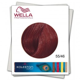 Vopsea Permanenta - Wella Professionals Koleston Perfect nuanta 55/46 castaniu deschis intens rosu violet