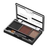 Fard sprancene profesional Meis Cosmetics, Eyebrow Shadow Matt&Glow, perie inclusa 04, 3.2g