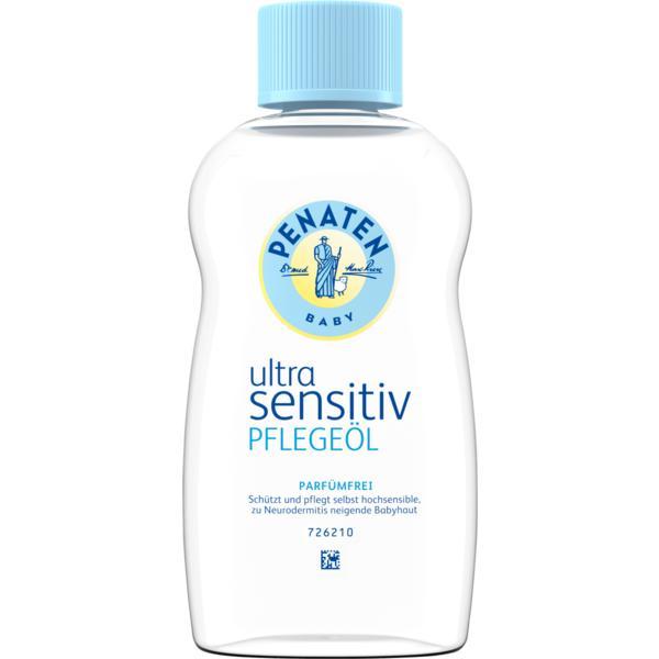 Ulei fara parfum pentru masaj si ingrijirea pielii sensibile a bebelusului, Ultra Sensitive Care, Penaten, 200 ml