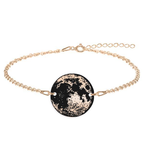 Bratara Full Moon - din argint 925 placat cu aur roz Luna plina
