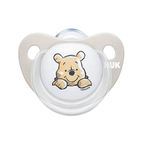 Suzeta Trendline Disney Winnie the Pooh din Silicon NUK, diverse personaje, M2 6-18 luni, 1 buc