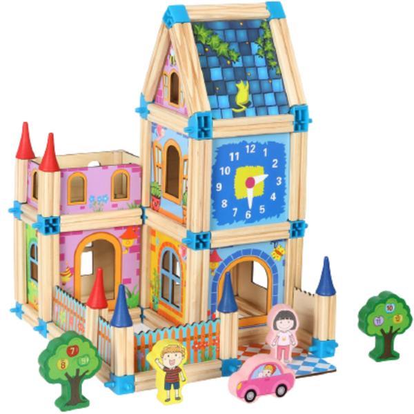 Set de constructie din lemn Micul Arhitect,7Toys