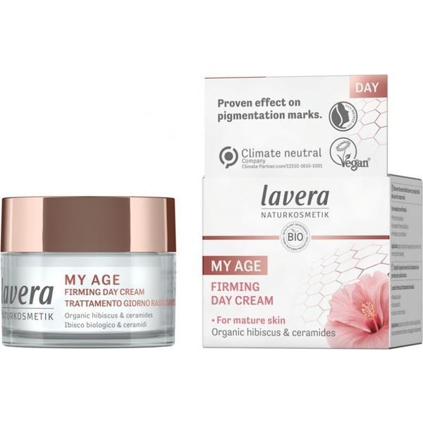 Crema de zi fermitate ten matur cu hibiscus si ceramide MY AGE, Lavera, 50 ml