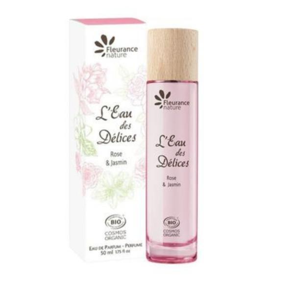 Apa de parfum bio pentru femei L'Eau des Délices Trandafir și Iasomie 50ml