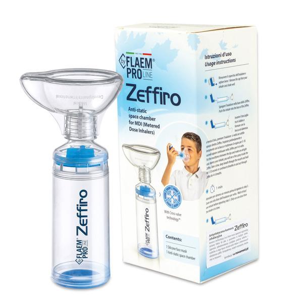 Camera inhalare Flaem Pro Line Zeffiro SPC01, Tehnologie Cross Valve, cu masca pediatrica