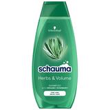 Sampon pentru Volum cu Extract de Rozmarin Organic pentru Par Fragil cu Fir Subtire - Schwarzkopf Schauma Herbs & Volume Shampoo with Organic Rosemary Fine and Weak Hair, 400 ml