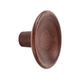 Buton din lemn pentru mobila Disc Wood, finisaj nuc, D 38 mm