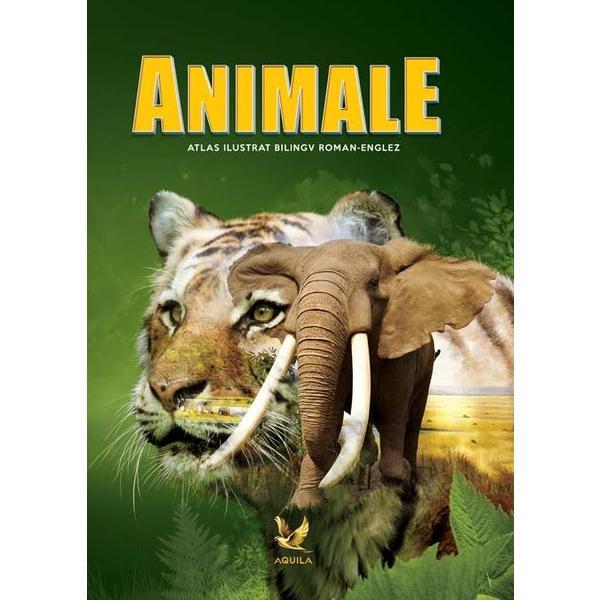 Animale. Atlas Ilustrat Bilingv RomaN-Englez