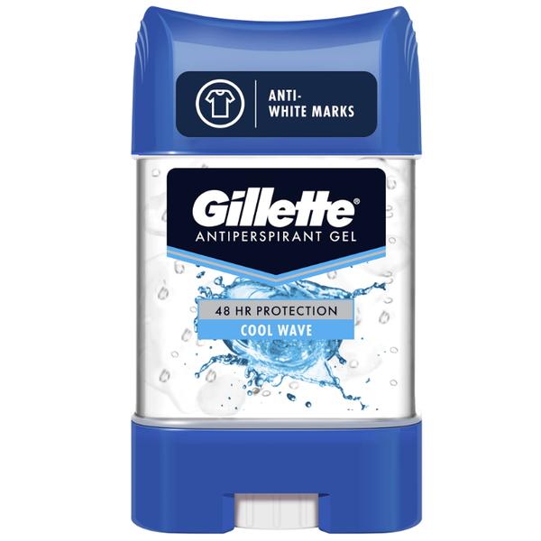 Deodorant Antiperspirant Gel Stick - Gillette Cool Wave Anti-White Marks, 70 ml