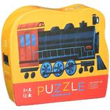 Puzzle Locomotiva cu Abur în Cutie cu Formă Originală - Crocodile Creek