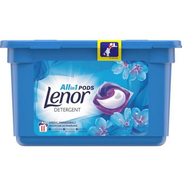 Detergent Capsule Automat Prospetime de Primavara - Lenor All in 1 Pods Detergent Spring Awakening, 11 buc