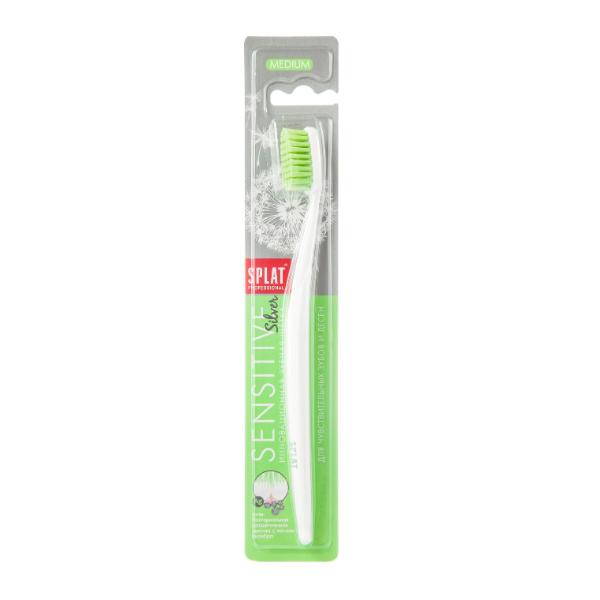 Periuta de Dinti pentru Dinti Sensibili - Splat Professional Sensitive Silver Medium, 1 buc