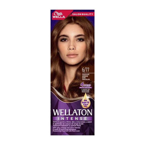 Vopsea Permanenta - Wella Wellaton Intense Color Cream, nuanta 6/77 Ciocolata Amaruie