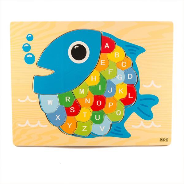 Puzzle educativ din lemn, Pestisor, 7Toys