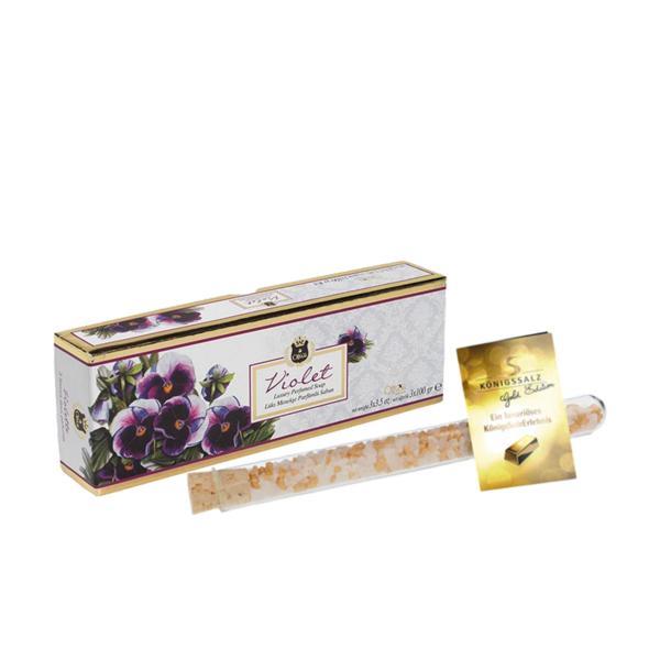 Set cadou „Luxury Violet” cu sapun (3×100 gr) + sare de baie (18 gr)