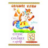Citesc si colorez cu autocolante: Gasca - Grigore Vieru