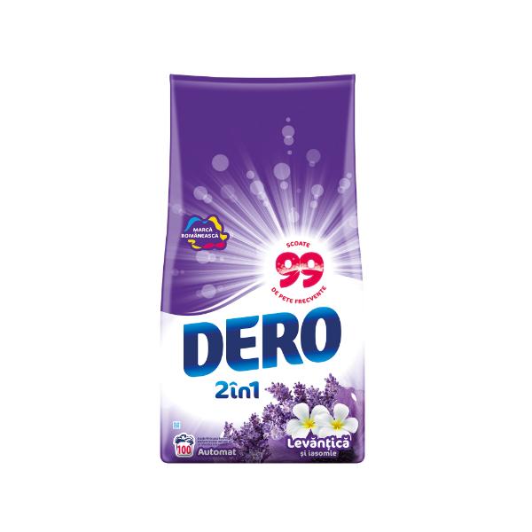 Detergent Automat Pudra cu Parfum de Lavantica si Iasomie Dero 2 in 1, 10kg