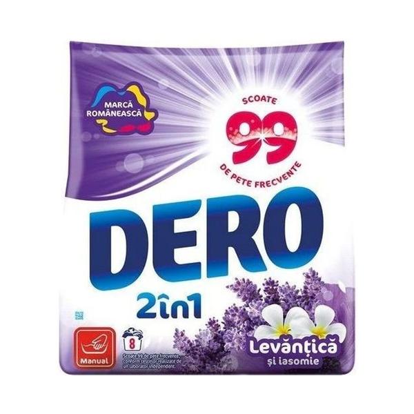 Detergent Manual Pudra cu Parfum de Lavantica si Iasomie Dero 2 in 1, 400g